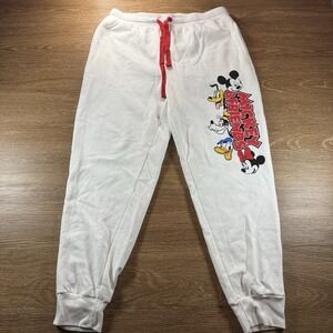 Disney Mickey & Friends Jogger Sweatpants Youth XL White Lounge Pants